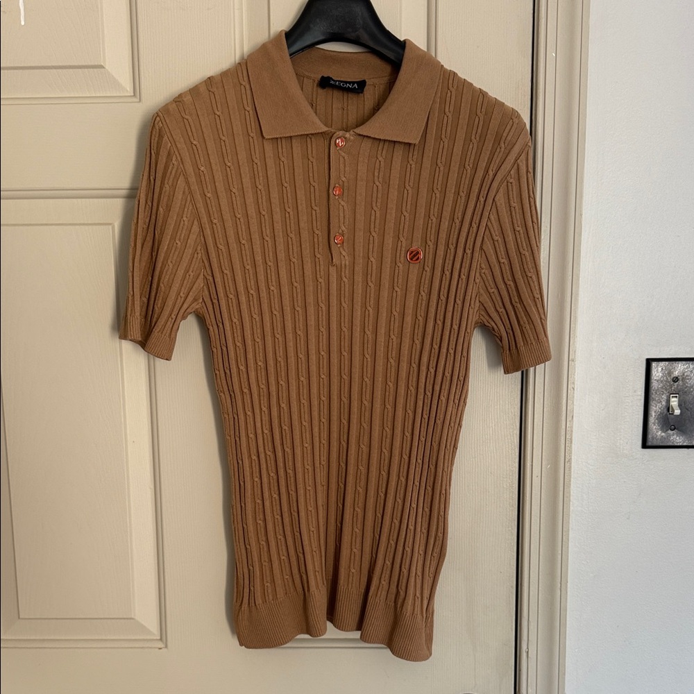 Zegna Tan Men’s Polo Shirt